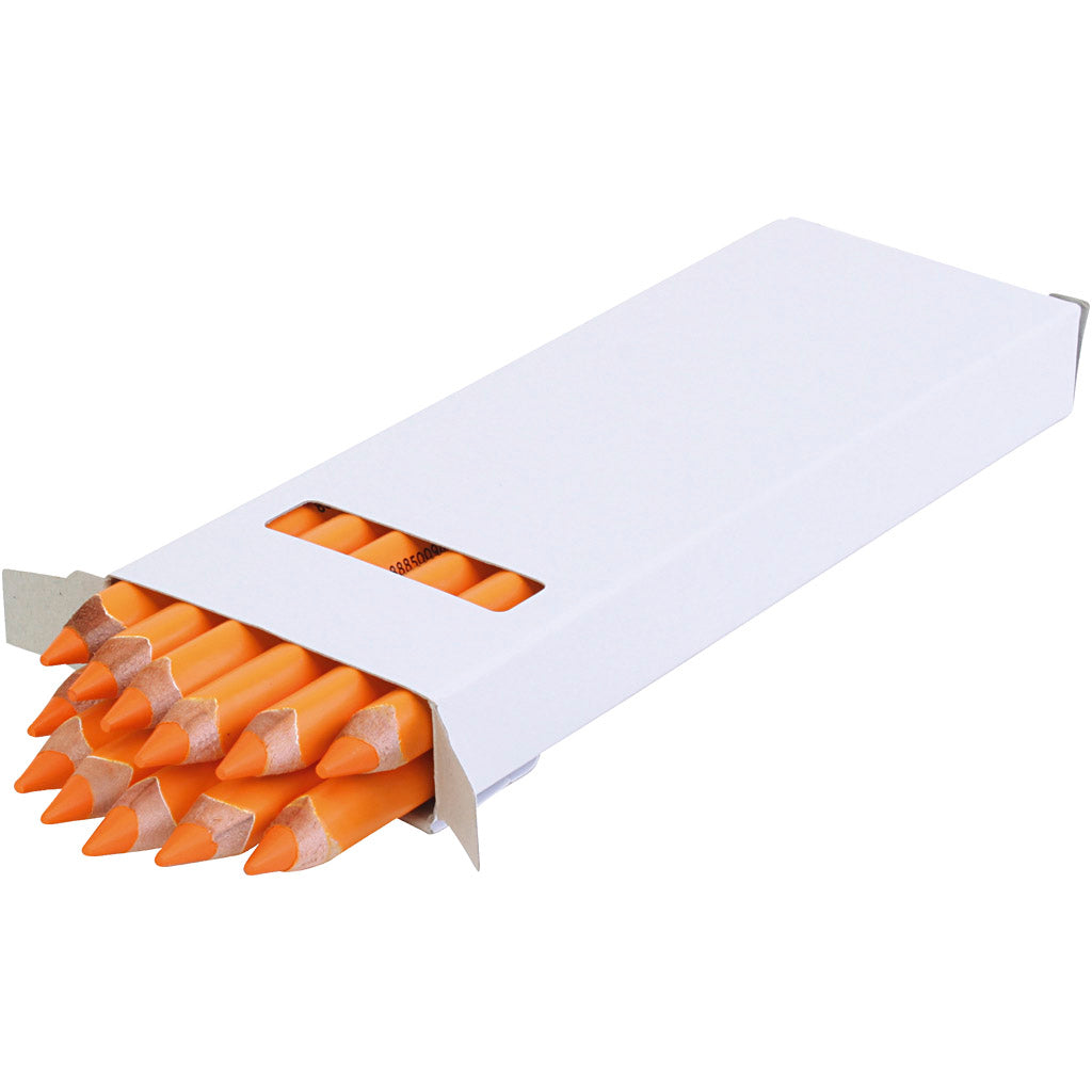 Edu3 Edu Jumbo Buntstift, Stärke 10 mm, Mine 6,25 mm, Orange, 12 Stück 1 Box