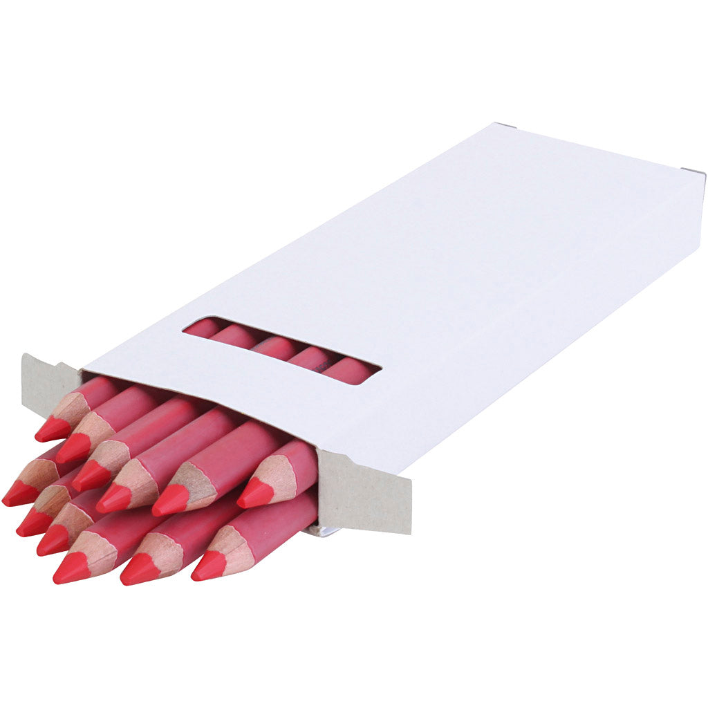 Edu3 Edu Jumbo Buntstift, Stärke 10 mm, Mine 6,25 mm, rot, 12 Stück 1 Box