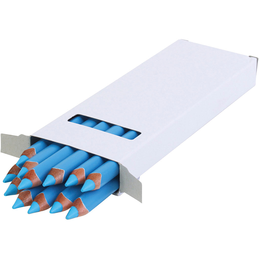 Edu3 Edu Jumbo Buntstift, Stärke 10 mm, Mine 6,25 mm, hellblau, 12 Stück 1 Box