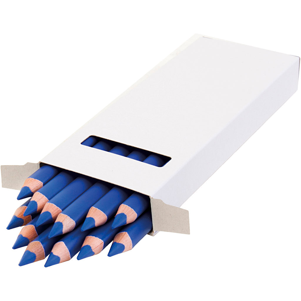 Edu3 Edu Jumbo Buntstift, Stärke 10 mm, Mine 6,25 mm, dunkelblau, 12 Stück 1 Box