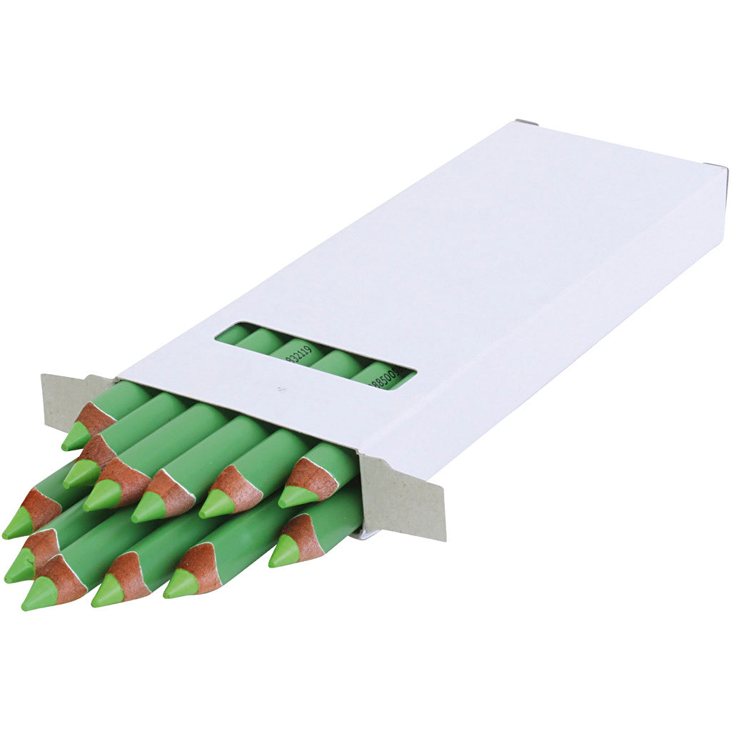 Edu3 Edu Jumbo Buntstift, Stärke 10 mm, Mine 6,25 mm, hellgrün, 12 Stück 1 Box