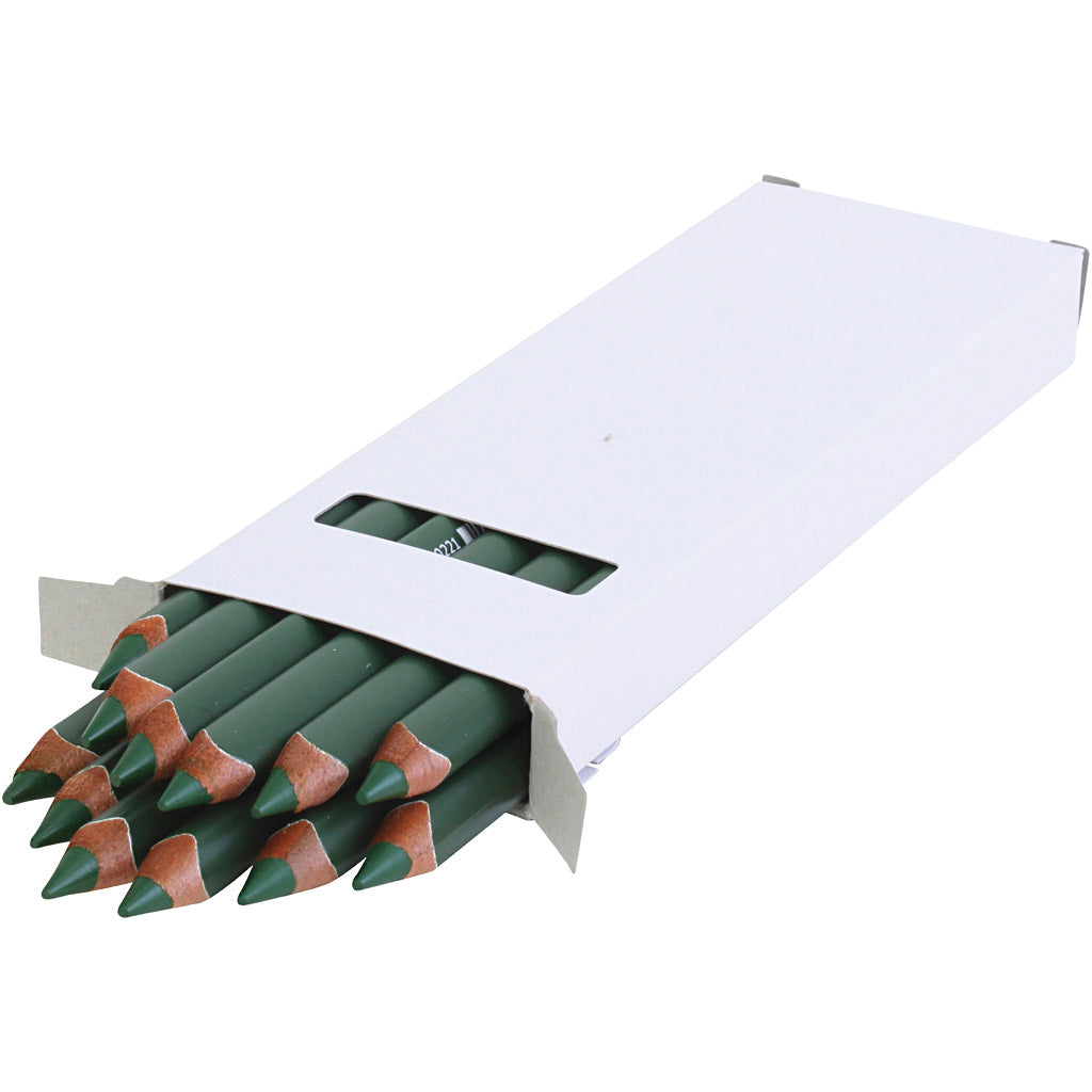 Edu3 Edu Jumbo Buntstift, Stärke 10 mm, Mine 6,25 mm, dunkelgrün, 12 Stück 1 Box