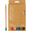 Edu3 ödergrün jumbofarbene Stifte, Dicke 10 mm, Füllung 5 mm, verschiedene Farben, 12 Stück 1 Box