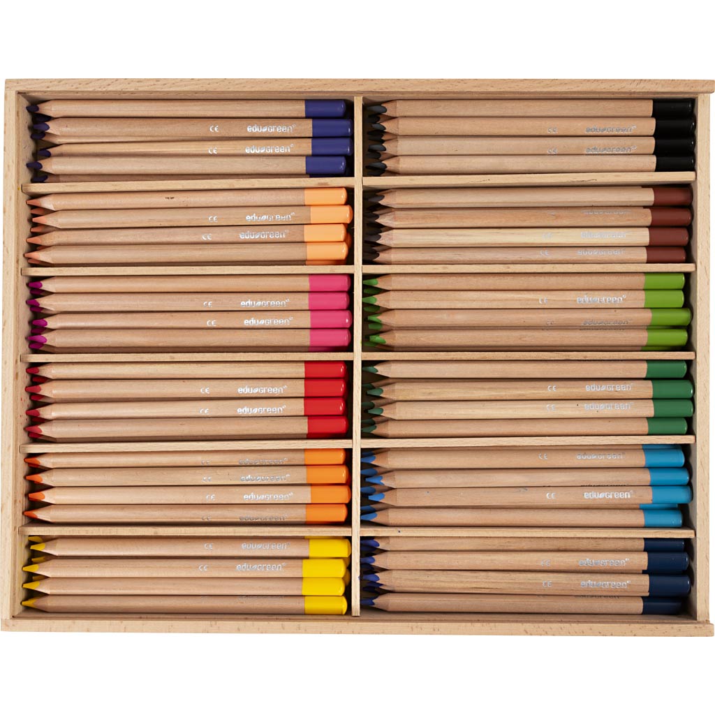 Edu3 ödergrün jumbo farbig stifte, füllt 5 mm, verschiedene farben, 12x12 Stück 1 Box