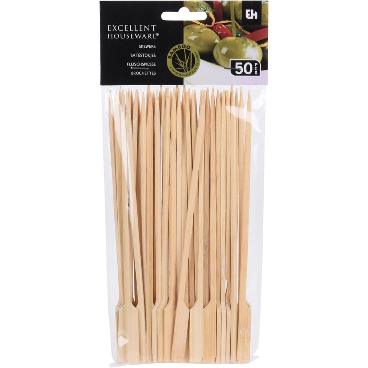 Ausgezeichnete Haushaltsspieße aus Bambus, 50 Stück, 20 cm
