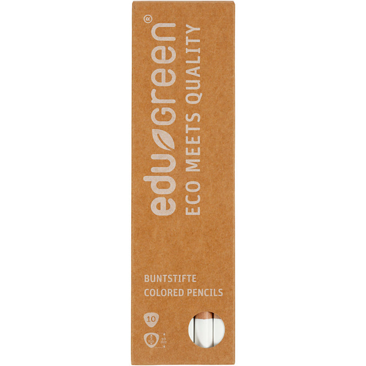 Edu3 ödergrün jumbo farbig stifte, füllt 5 mm, weiß, 10 Stück 1 Box