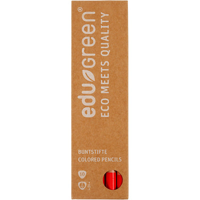 Edu3 ödergrün jumbo farbig stifte, füllt 5 mm, rot, 10 Stück 1 Box