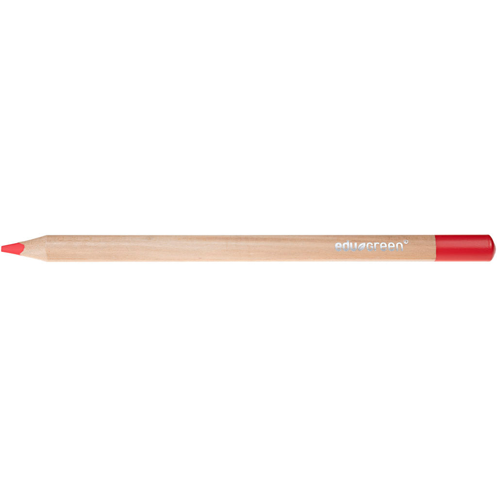 Edu3 ödergrün jumbo farbig stifte, füllt 5 mm, rot, 10 Stück 1 Box
