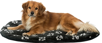Trixie Dog Kissen Jimmy Oval Schwarz mit Pootprint