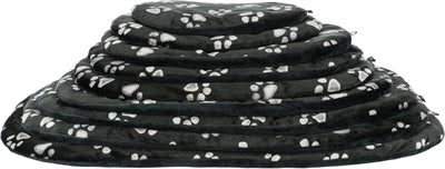 Trixie Dog Kissen Jimmy Oval Schwarz mit Pootprint