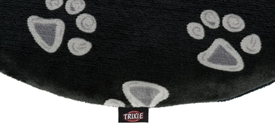 Trixie Dog Kissen Jimmy Oval Schwarz mit Pootprint