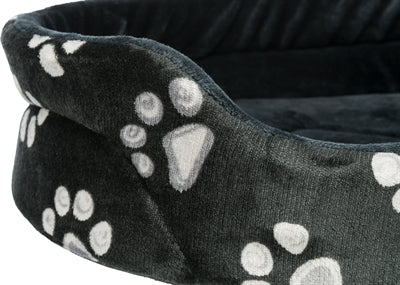 Trixie Hundekorb Jimmy Oval Schwarz mit Beindruck