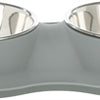 Trixie Food Bowl Wasserbehälter Doppel Silikon Edelstahl grau