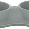 Trixie Food Bowl Wasserbehälter Doppel Silikon Edelstahl grau