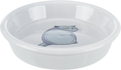 Trixie Food Bowl Wasserschale wütend Katze grau