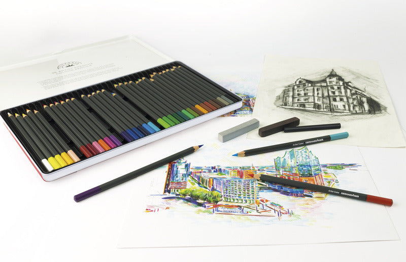 Eberhard Faber Eberhard Faber EF-516012 Aquarel Bleistiftkarton mit 12 Teilen mit Pinsel