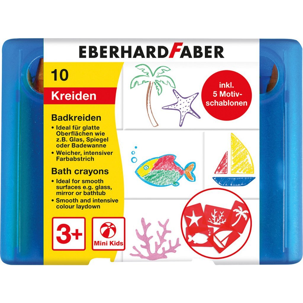Eberhard Faber EF-524110 Bad Kreide 10 Stück Aufbewahrungsbox inkl. 5 Muster