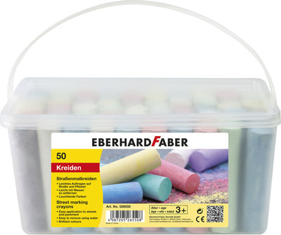 Eberhard Faber Eberhard Faber EF-526550 Sidewalk Chalk Eimer mit 50 Kehligen