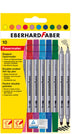 Eberhard Faber Eberhard Faber EF-550010 Filzstifte Duo 0,8+1-3 mm Assorti Hülle von 10 Teilen