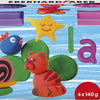 Eberhard Faber Eberhard Faber EF-572510 Kinderserklei in Cup, 140gr Oranje, Pink, Grün, lila