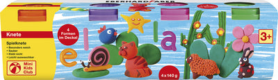 Eberhard Faber Eberhard Faber EF-572510 Kinderserklei in Cup, 140gr Oranje, Pink, Grün, lila