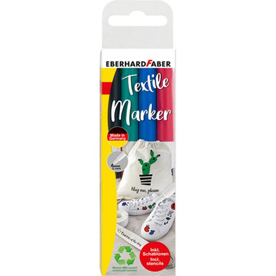 Eberhard Faber Eberhard Faber EF-578204 Textilmarker 4 Teile + Vorlagen