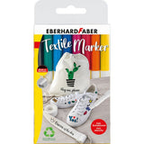 Eberhard Faber Eberhard Faber Textielmarker 8 Teile für den Fall + 4 Schablonen mit Vorlagen - afbeelding 1