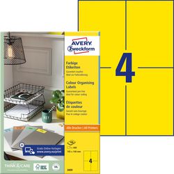 Etiketten 3549 avery 105x148mm gelb