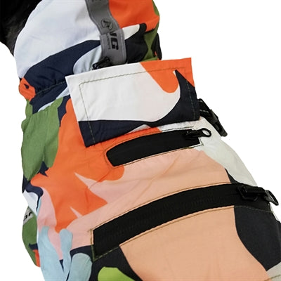 Croci Regenmantel Wandern harlequin grün grau orange weiß