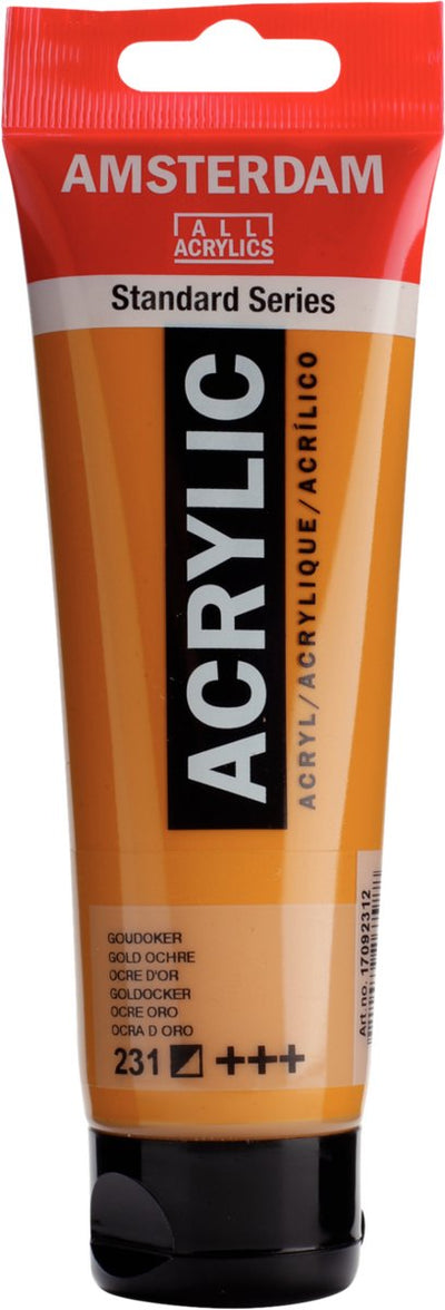 Acrylfarbe der Amsterdam Standard-Serie, Tube 120 ml, Goldocker 231