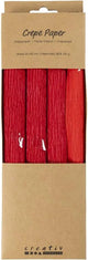 Creativ Company Krepppapier, Blatt 25x60 cm, Kreppverhältnis: 180 %, 105 g, rot, 4 Blatt 1 Karton