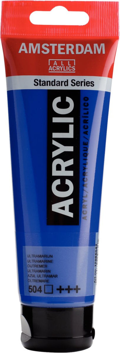 Acrylfarbe der Amsterdam Standard-Serie, Tube 120 ml, Ultramarin 504