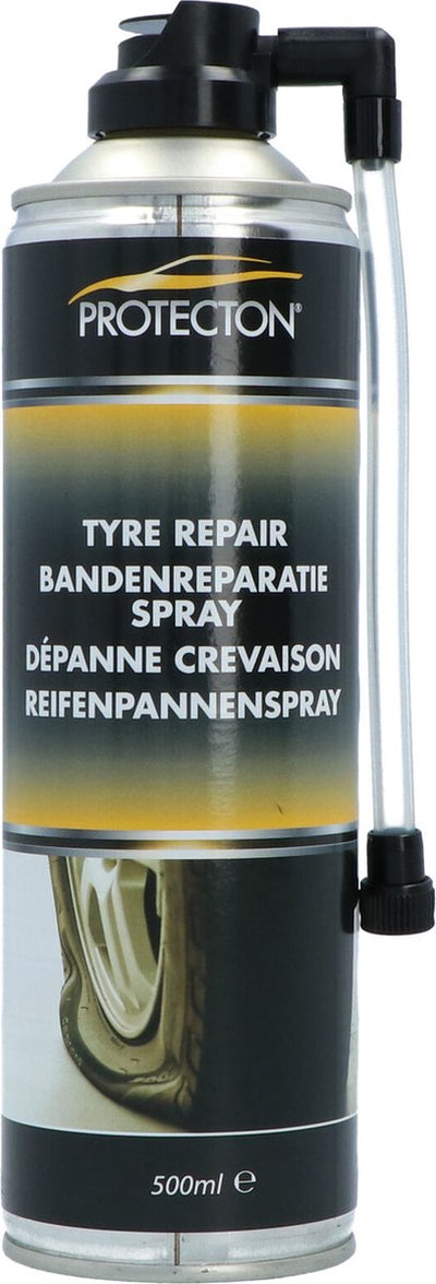 Protecton Reifenreparaturspray – für Notfallreparaturen – Reparatur kleiner Lecks bei schlauchlosen Reifen – 500 ml
