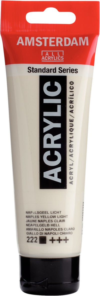 Acrylfarbe der Amsterdamer Standardserie, Tube 120 ml, Neapelgelb hell 222