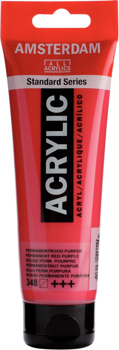 Acrylfarbe der Amsterdam Standard-Serie, Tube 120 ml, permanentes Rotviolett 348