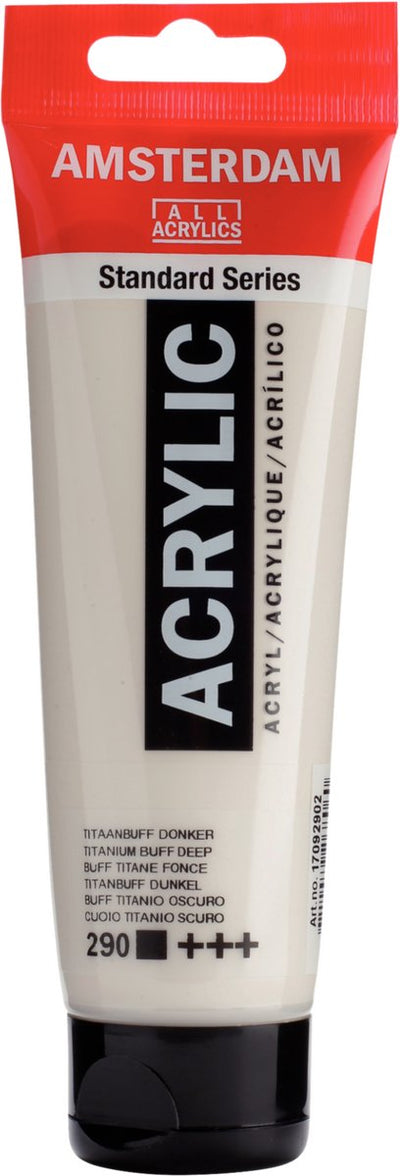 Acrylfarbe der Amsterdam Standard-Serie, Tube 120 ml, Titanium Buff Dark 290