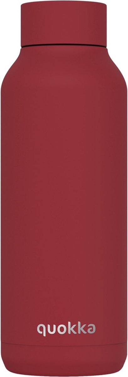 Quokka Trinkflasche Edelstahl massiv Schamottestein rot 510 ml