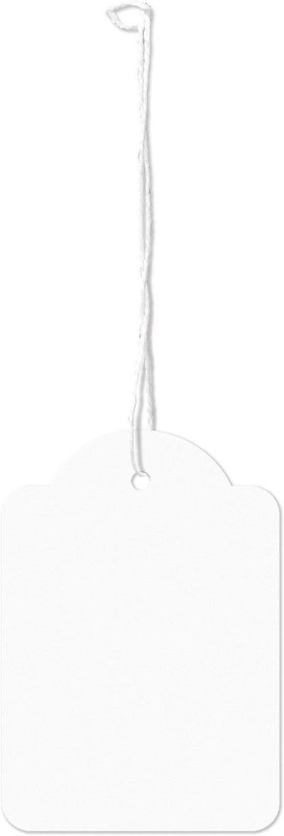 Kangaro-Drahtetiketten – 45 x 65 mm – weiß – Karton mit 250 Stück – Preisschilder mit Kordel – k-700107