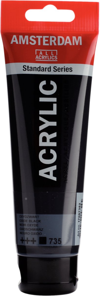 Acrylfarbe der Amsterdam Standard-Serie, Tube 120 ml, Oxidschwarz 735