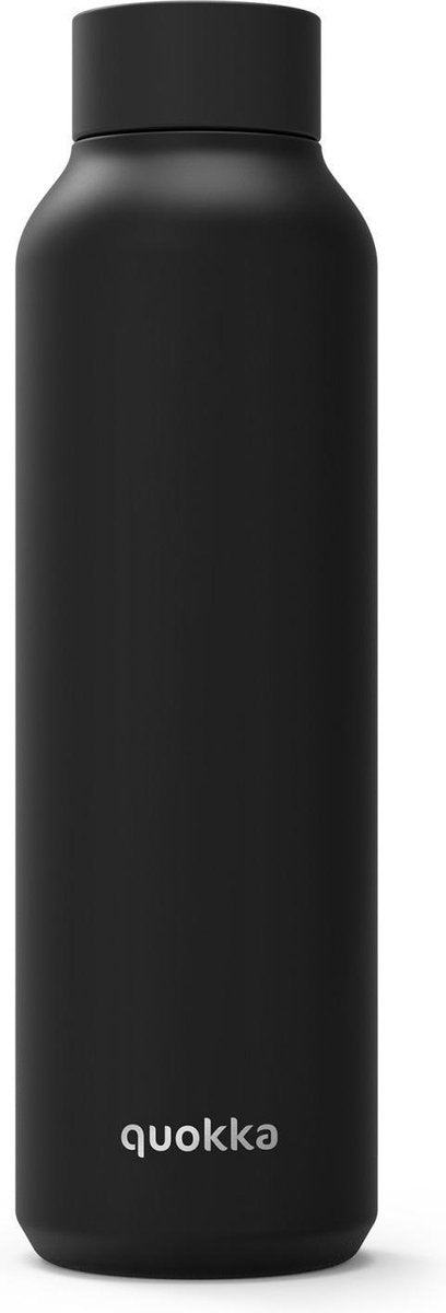 Quokka Trinkflasche Edelstahl massiv tiefschwarz 630 ml schwarz