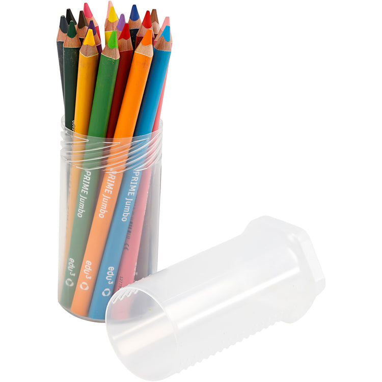 EDU3 EDU Jumbo -Bleistift, Dicke 10 mm, Füllung 6,25 mm, verschiedene Farben, 18 Stück 1 Box