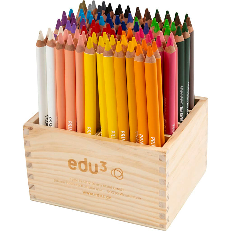 EDU3 EDU Jumbo -Bleistift, Dicke 10 mm, Füllung 6,25 mm, verschiedene Farben, 96 Stück 1 Box