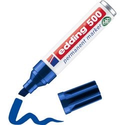 Permanentmarker edding 500 ultra 2-7mm blau diagonal, schnelltrocknend, wasserbeständig
