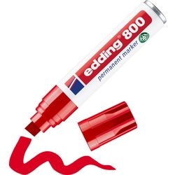Permanentmarker edding 800 ultra 4-12mm rot diagonal, schnelltrocknend, wasserbeständig