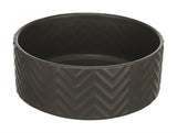 Trixie Food Bowl Trinkbehälter Welle Keramikgrau - afbeelding 1