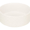 Trixie Food Bowl Trinkschüssel Welle Keramik weiß