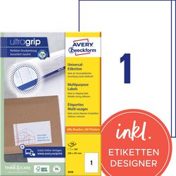 Multifunktionsetiketten Avery Quickpeel White