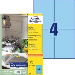 Etiketten Avery 105x148mm blau 400 Stk