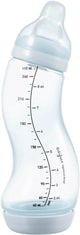 Difrax Babyflasche Natural – 250 ml – Hellblau – 1 Stück – S-Flasche – Anti-Kolik