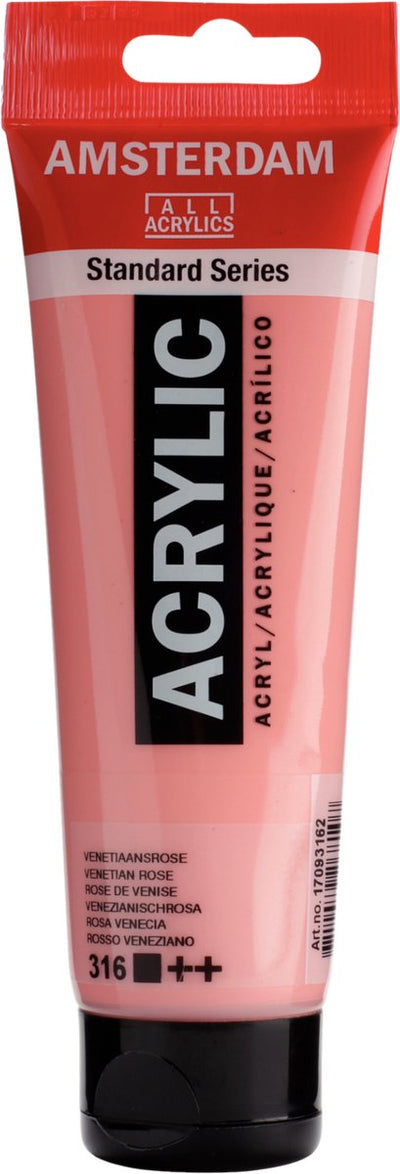 Acrylfarbe der Amsterdam Standard-Serie, Tube 120 ml, venezianisches Rosa 316